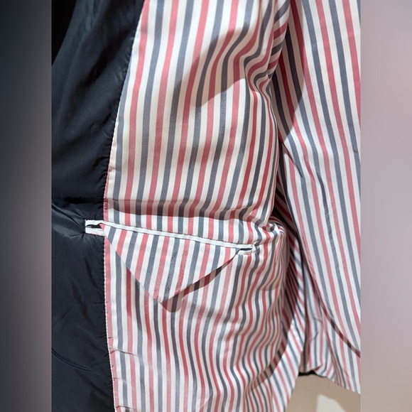 Thom Browne Black Puffer Jacket with White Stripes - Picture 4 of 6